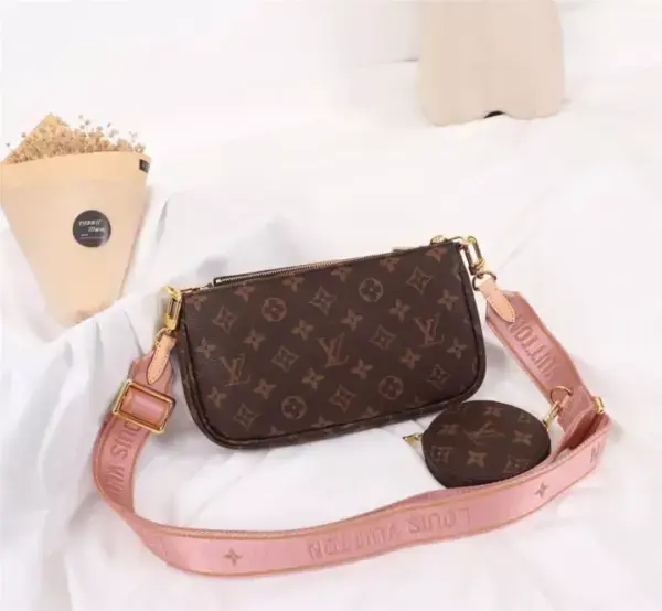 Louis Vuitton Mono Pink Belt Multi Pochette Bag (With Box)