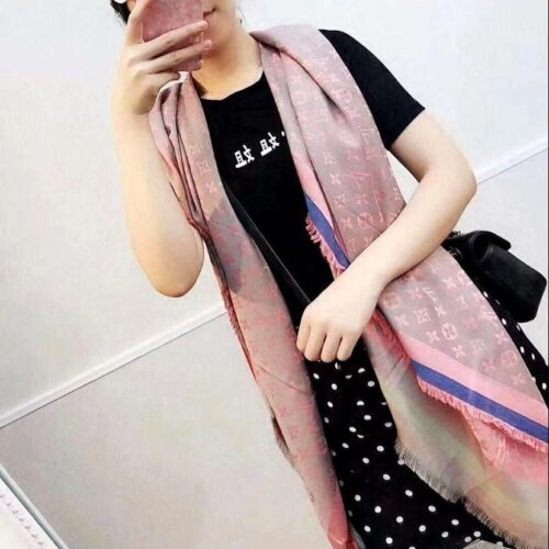 Louis Vuitton Pink Semi Woolen Stole
