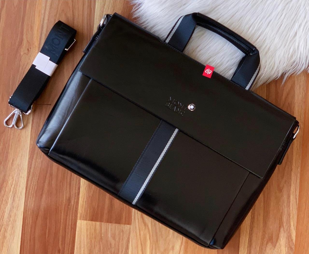 Mont Blanc Black Laptop Bag
