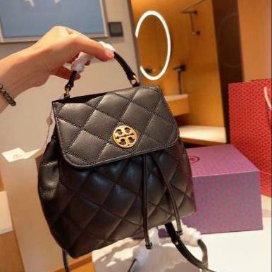 Tory Burch Willa Black Small Backpack (With Box)
