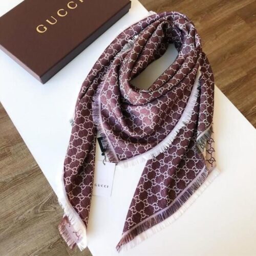 Gucci Maroon GG Unisex Stole