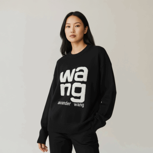 Alexander Wang Black Knitted Full Sleeve Warm Pullover