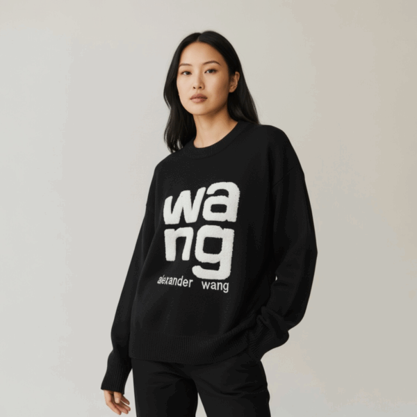 Alexander Wang Black Knitted Full Sleeve Warm Pullover