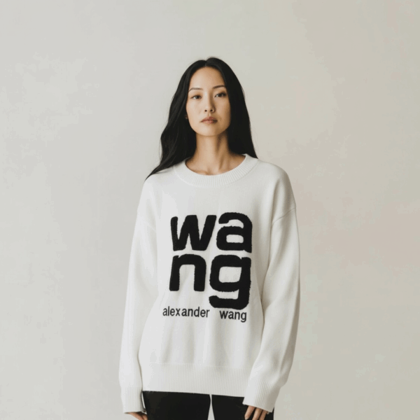 Alexander Wang White Knitted Full Sleeve Warm Pullover