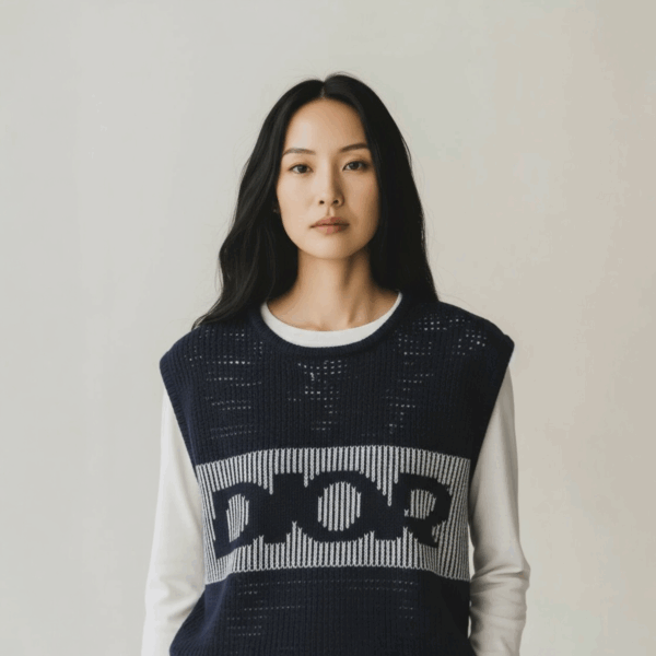 Dior Knitted Blue Sleeveless Sweater