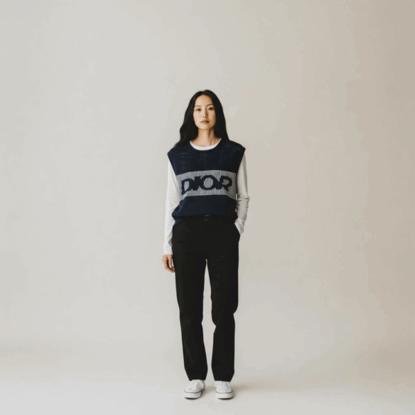 Dior Knitted Blue Sleeveless Sweater