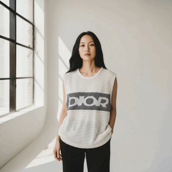 Dior Knitted White Sleeveless Sweater