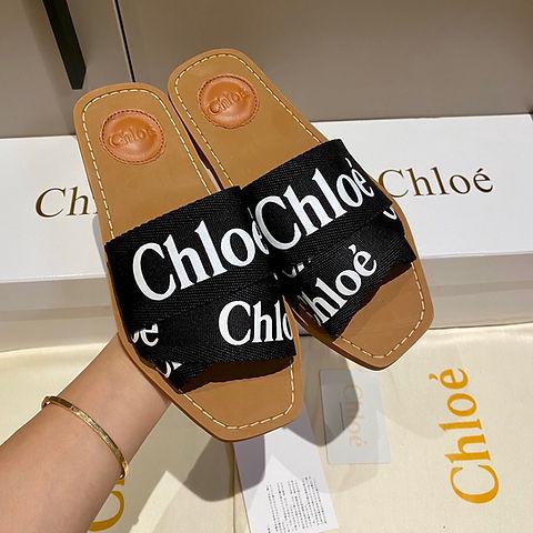 Chloe Black Flat Slip On Sandal