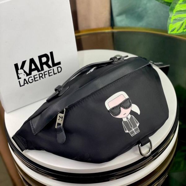 Karl Lagerfeld Black Chest Bag (With Box)