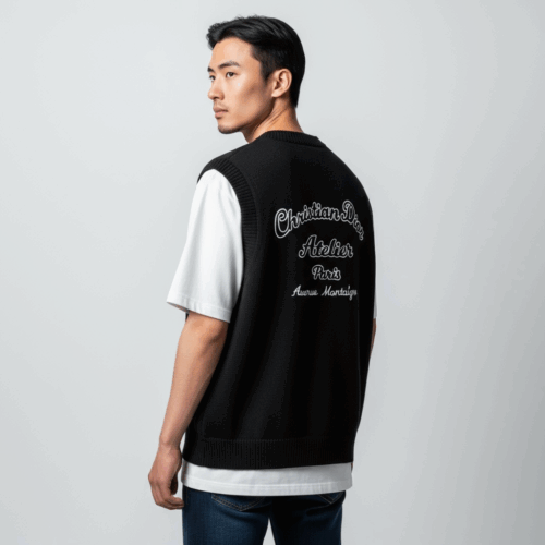 Christian Dior  Black Sleeveless Warm Sweater