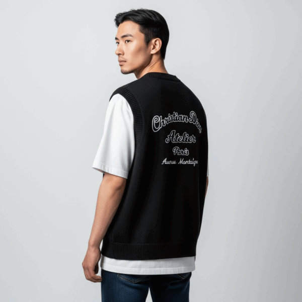 Photoroom_20251012_013345 Christian Dior Black Sleeveless Warm Sweater