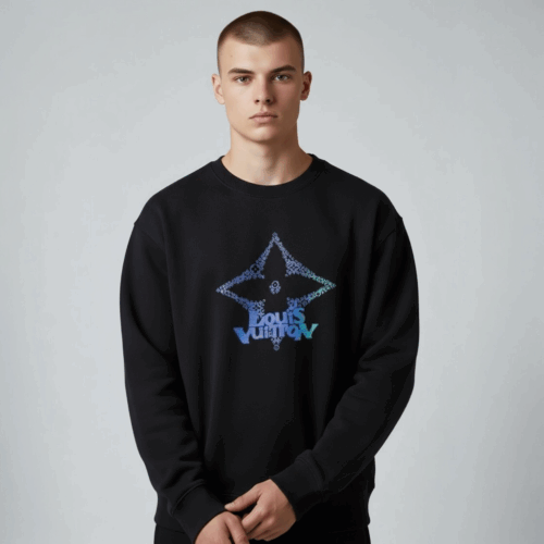 Louis Vuitton Flower Black Sweatshirt