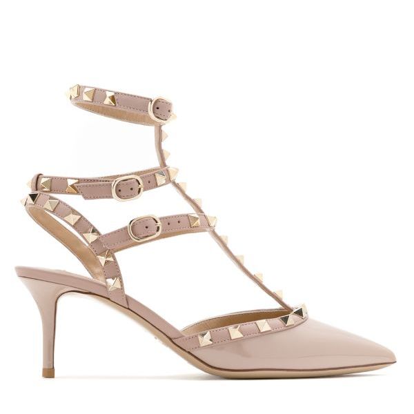 Valentino Rockstud Caged Apricot Heel For Women