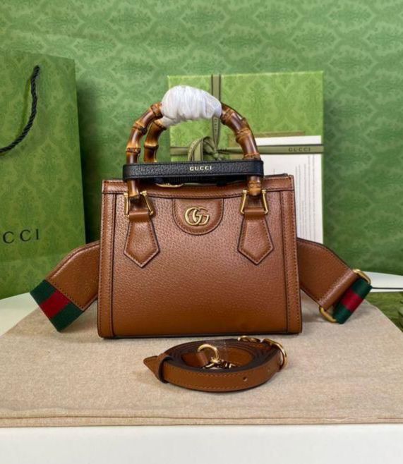Gucci Diana Brown Premium Handbag (With Double Box)
