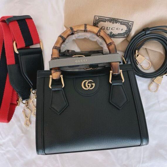 Gucci Diana Black Premium Handbag (With Double Box)