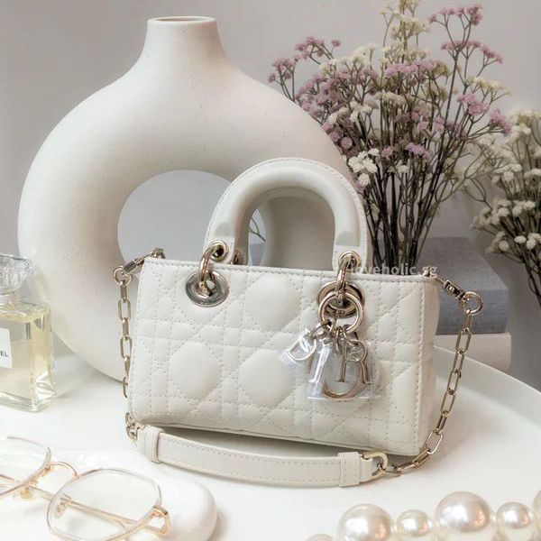 WhatsApp Image 2025-07-01 at 11.34.10 AM Dior Lady D-joy White Handbag (With Double Box Packaging)