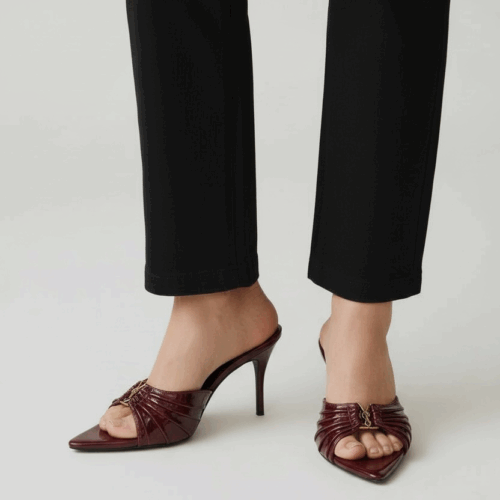 Ysl Babylone Maroon Mules