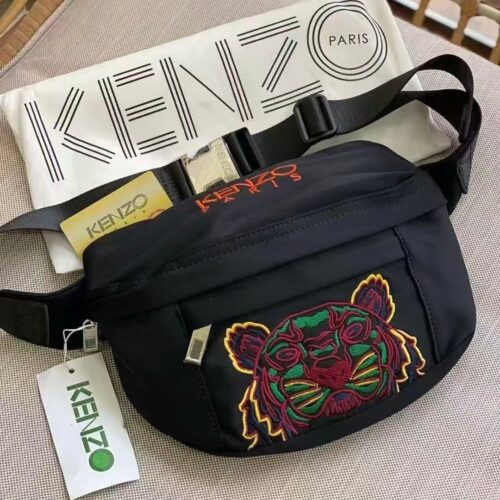 WhatsApp Image 2025-09-01 at 17.56.25_f8116253 Kenzo Black Green Canvas Tiger Belt Bag
