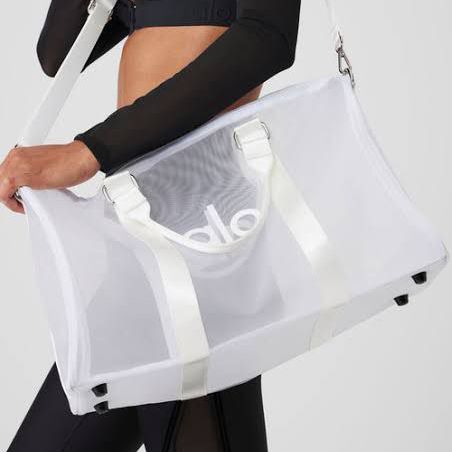 Alo Yoga Sheer White Duffle Bag