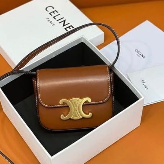 Celine Mini Claude Tan Sling Bag (With Box)